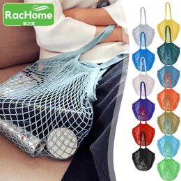 Storage Bags Reusable Fruit Vegetable Shopping Bag Washable Woven Mesh Grocery Cotton String Net