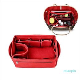 2023-Make Up Organizer Felt Cloth Handbag Insert Bag Travel Inner Purse Portable Cosmetic Bags Fits Speedy