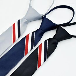 Bow Ties Design Gentle Men Tie 5cm Striped Classic Business Neck For Suit Wedding Party Necktie Factory Sale Zipper