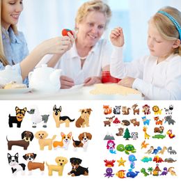 Party Games Crafts Kid Sewing Craft Kit Felt Animals Children Birthday Gifts Educational Toys Stuffed Animals Set DIY Kits For Girls And Boys 230517