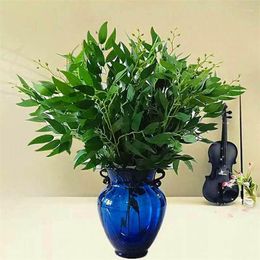 Decorative Flowers Artificial Willow Tree Bouquet Fake Leaves For Family Christmas Wedding Decoration Party Leaf Plant Garland