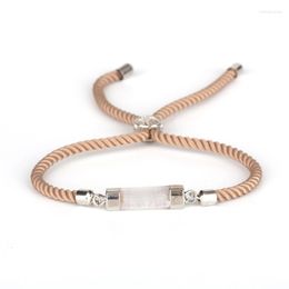 Link Bracelets Dankaishi Spacer Natural Stone Charm Bracelet Adjustable Macrame Rope Chain Bangle For Girl Fashion Simple Style