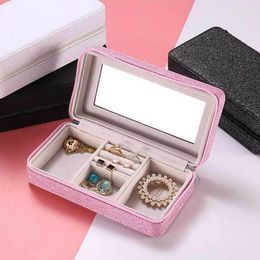 Jewellery Pouches Portable Women PU Leather Jewellery Gift Box Organiser Packaging Storage Display Earrings Rings Necklaces Boxes Case Makeup