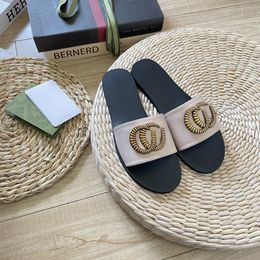 Sandals Designer Double G Slides Women Sandal Slippers Platform Slide Sandals Interlocking G Buckle Rubber sliders Thick bottom Flat Mules beach Flip Flops L 2