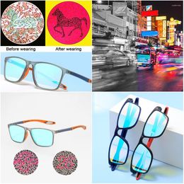 Sunglasses Sports Anti Slip Blind Weak Glasses Colour Weakness Driver Colorblind Eyewear Red Green Corrective Unisex