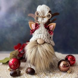 Decorative Objects Figurines Gnomes Plush Doll Dwarf Decoration Gifts Christmas Adornments Home Santa Claus Doll Dwarf Gnome Christmas Tree Ornaments 230517