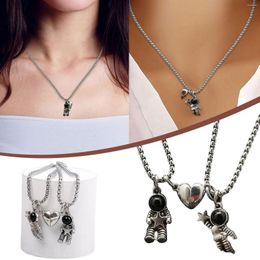 Chains Accessories Women's Necklace Attracting Magnet Pendant Couple Astronaut For Men And Women Necklaces