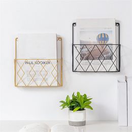 Bathroom Shelves Metal wall mounted magazine paper storage rack for home office books