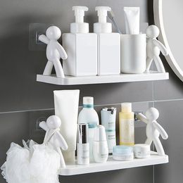 Bathroom Shelves Bathroom Shelves Nodrill Corner Shelf Shower Towel Shampoo Storage Rack Cosmetic Toilet Organizer Bathroom Kitchen Accessories 230516