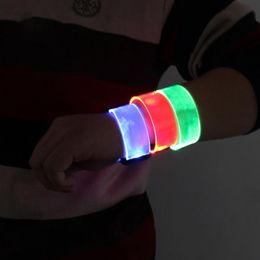 Party Decoration Battery Light-emitting Bracelet Running Armband Flashing Safety Light Band Entertainment Luminous Cheering Props TSLM1Party