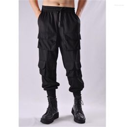 Men's Pants State-of-the-art Functional Trousers Multi-pocket Toe-binding Overalls Men's Loose Hip-hop Slacks Baggy