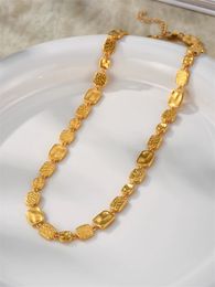 2023 Ins Irregular Metal Block Necklace For Women Niche Design Fashion Personality Jewellery Simple Charm Neckchain