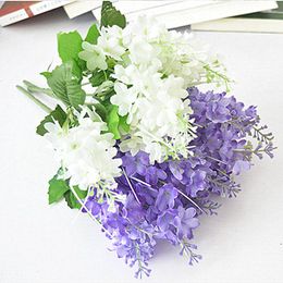 Decorative Flowers Artificial Flower Hyacinth Violet Bride Bouquet Wedding Decoration For Home Party Wall Fake