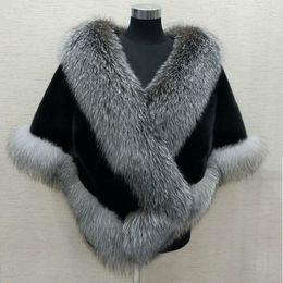 Women's Fur Faux Coat Furry Version Of The Cloak Shawl To Keep Warm Autumn And Winter Imitation Wind Thick Outside