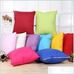 Pillow Case 9 Styles Home Sofa Throw Mticolor Polyester Chair Back Cushion Car Office Decorations Holiday Party Gifts Drop Delivery Dhmun