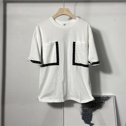 Men's T Shirts Summer Trendy Men's Hip Hop Metal Round Neck Short Sleeve T-shirt Loose Original Rivet Design Half