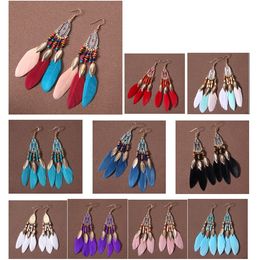 Fashion (Jewelry Manufacturer) 20 pcs a lot Water Drop Fatta Battle Earrings Female Women's Long long fringed Earrings factory Fashion Earrings HJ357