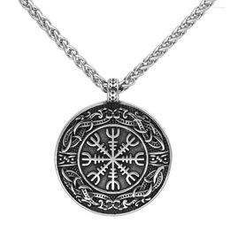 Chains Viking Necklace For Men Dragon Scandinavian Odin Helm Of Owe Pendant