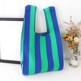 Evening Bags Mixed Colours Tote Bag All-match Handbag For Women Stripe Trend Simple Retro Luxury Lady Shopping M258