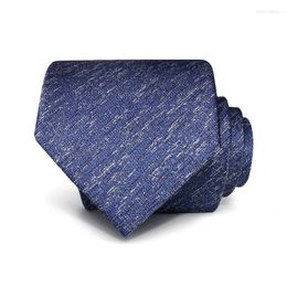 Bow Ties High Quality 2023 Designer Fashion Blue Grey Irregular Pattern 8cm For Men Necktie Business Formal Suit With Gift Box