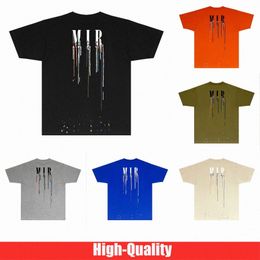 T-shirt da uomo Designer Brand Shirt Splash-ink Letter Print Dot Splash Paint Manica corta Casual Loose Mens Tee Girocollo