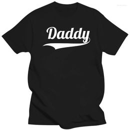 Men's T Shirts Daddy Slogan Shirt Logo Step Baby Father Christmas Birthday Gift Dad Top