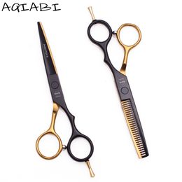 Hair Scissors 5.0 5.5 6.0 6.5 7.0'' Hair Scissors Professional Barber Scissors 440C Japanese Thinning Shears Hair Cutting Hairdressing A1029 230516