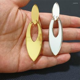 Dangle Earrings KUGUYS Mirror Acrylic Simple Water Drop For Women Geometric Silver Gold Color Fashion Jewelry Trendy Accessories