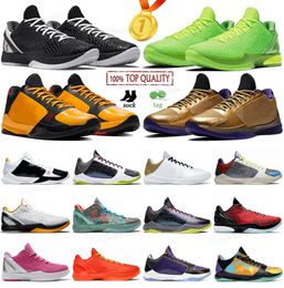 Mamba 6 Basketball Shoes Men Protro Reverse Grinch Mambacita Hall of Fame Del Sol All-Star 5 Rings Alternate Bruce Lee Lakers Metallic Gold Mens Trainers Sneakers 40-46