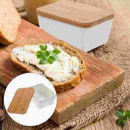 Dinnerware Sets Retro Fridge Butter Serving Dish Large Porcelain Ceramic Pot Keeper Plate