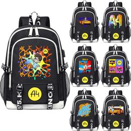 Backpack 4 Kids Backpack Cartoon A4 Vlad High capacity USB girl boy Schoolbag Teenage students Book Bag Men Laptop Shoulder Bag J230517