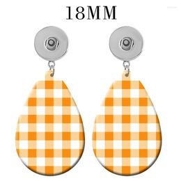 Dangle Earrings MOM Girls Sunflower 12mm 18mm Snap Button Drop Acrylic Eardrop Ear Stud DIY Jewellery V1540