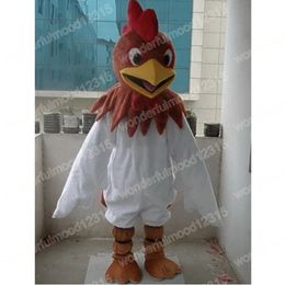 Performance White Rooster Mascot Costumes Carnival Hallowen Gifts Unisex Adults Fancy Party Games Outfit Holiday Outdoor Advertising Outfit Suit