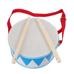 Jewelry Pouches Kids Drum Wood Toy Set With Carry Strap Stick Toddlers Gift For Develop Children's Rhythm Sense