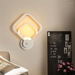 Wall Lamp Acrylic Modern For Bedroom 20W Bedside Light Minimalist Nordic Indoor Square Sconce Lighting Fixture