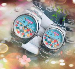 Crime Premium Flowers Colourful SKeleton Dial Watches 41mm 36mm 31mm Mechanical Automatic Movement Time Clock 904L Stainless Steel Women Men leisure watch gifts