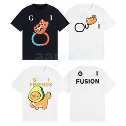 Fashion Mens T Shirt Simple Cartoon Anime Pattern Printing Round Neck Short Sleeve Summer Breathable T-shirt Casual Couple Top