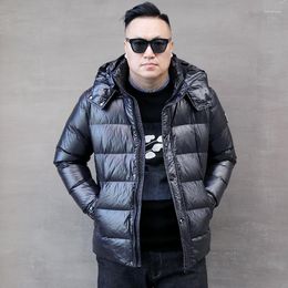 Men's Down Size Puffer Korean Plus White Duck Jacket Winter Men Hooded Warm Parka Coat Casaco 0017 YY1446