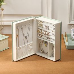 Creative Jewellery box Ring Necklace accessories book PU Jewellery box