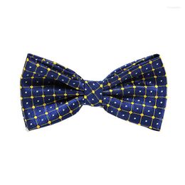 Bow Ties High Quality Vintage Two Layer Bowtie For Men Groom Wedding Party Butterfly Tie Set Male Gift ( Blue )