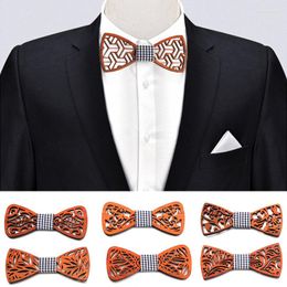 Bow Ties Male Wooden Bowtie Gentleman Handmade Colour Pattern Tie Party Butterfly Unique Accessories