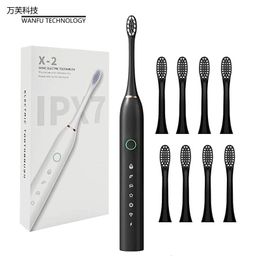 Toothbrush Sonic electric toothbrush 6speed 3color adult rechargeable softbristle couple male and female students waterproof 230517