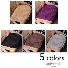 Car Seat Covers Flax Front Rear Linen Fabric Cushion Breathable Protector Mat Pad Universal Size Cover Automotive Goods