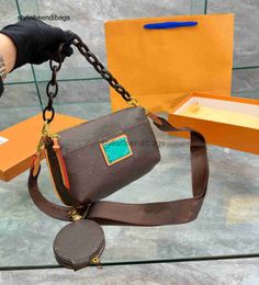 Designer Bag Women Straps Coin Purse 2pcs set Chain Shoulder Bag Leather Crossbody Armpits Bags Underarm Handbag Tote Female Purses hobo Wallet