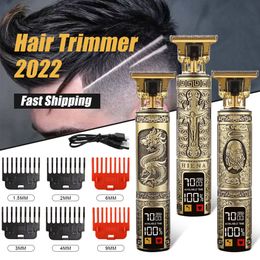 Hair Trimmer LCD T9 Electric Hair Clipper Hair Trimmer For Men Rechargeable Electric Shaver Beard Barber Hair Cutting Machine For Men 230517