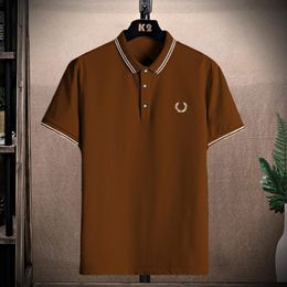 Men's Polos Men Shirt Pullover Summer Tshirt Washandwear Soft Handfeel Classic Slim Fit Lapel Pure 230517