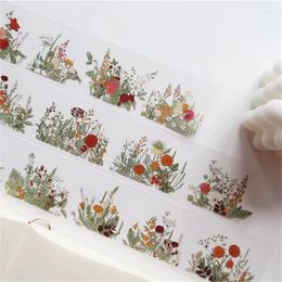 Gift Wrap The Flowers Are Blooming Floral Washi PET Tape For Card Making Decoration DIY Scrapbooking Plan Stickers