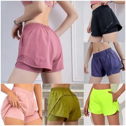 lulus Yoga Outfits Suit Align Women's Sports High Waist Yoga Shorts 4-point Pants Running Fitness Gym Underwear Workout Leggings hua6