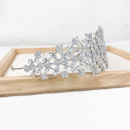 Hair Clips Korean Style Copper Super Flash Bridal Headband Full Real Zircon Wedding Dinner Band