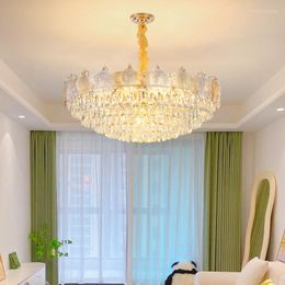 Chandeliers LED Pendant Lamp Modern Crystal Ceiling Chandelier Luxury Indoor Lighting Home Decoration For Living Room Bedroom Restaurant E14